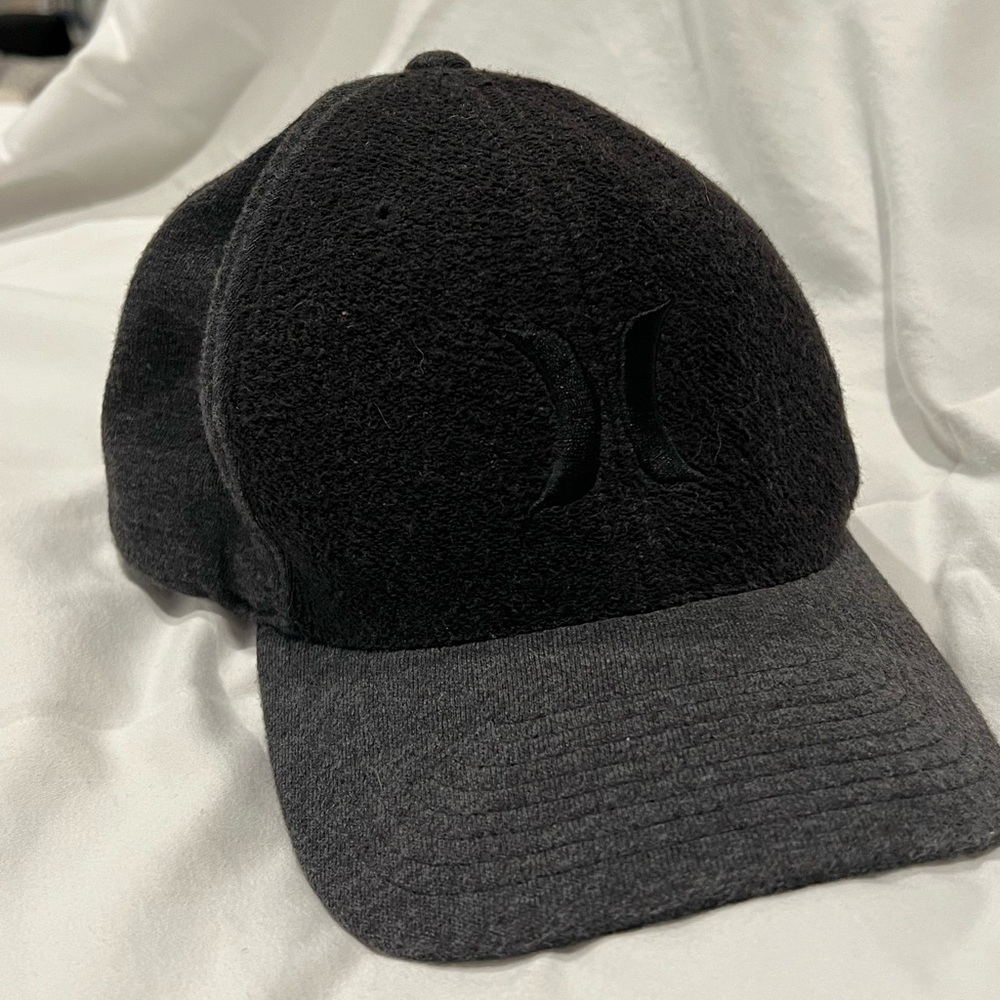 Hurley Black and Dark Gray Two-Tone Baseball Cap